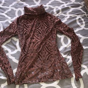 COPY - VICI turtleneck velvet top